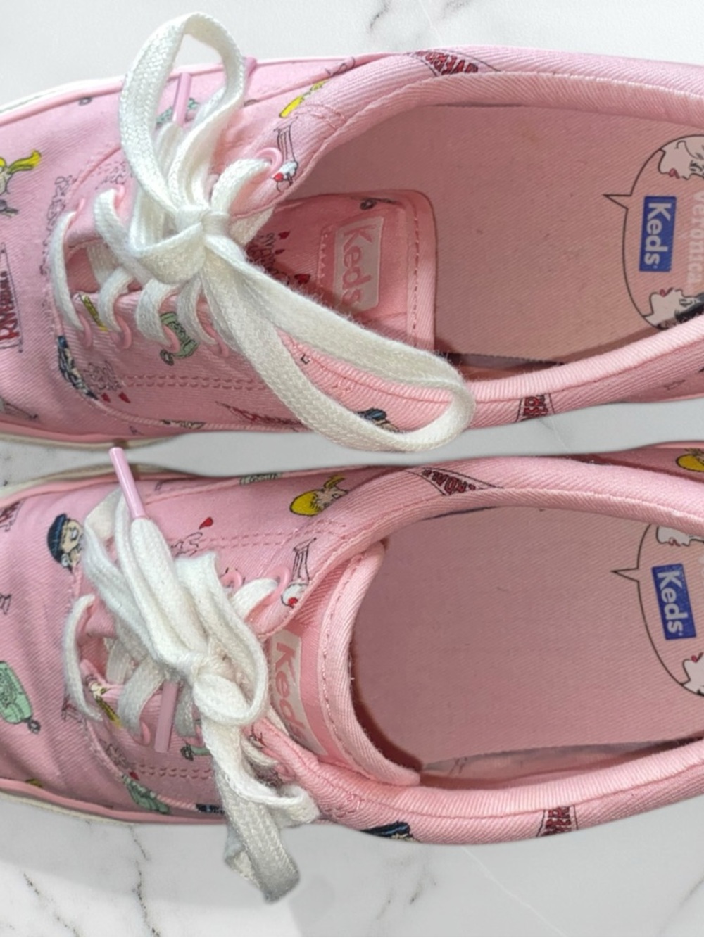 Keds X Betty And Veronica Anchor Riverdale Pink Canvas Sneakers sz8 - Picture 3 of 5
